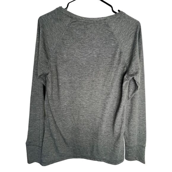 Marika’tek Basic Grey Long Sleeve T-Shirt With Logo On Front - Picture 4 of 5